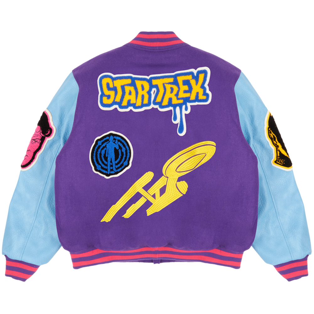 Light Year Leather Varsity Jacket Back