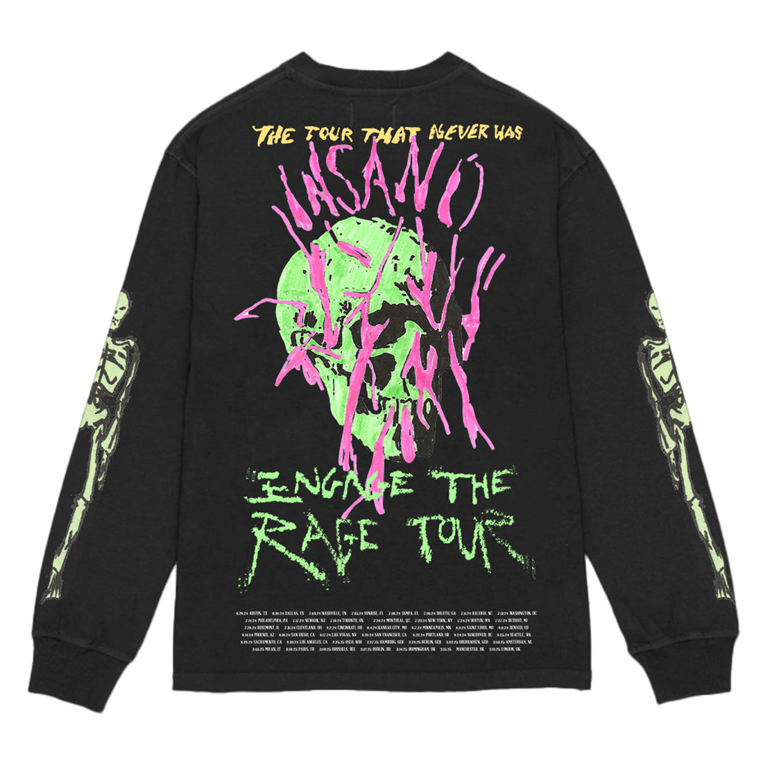 THE TOUR THAT NEVER WAS SKELETON LONG SLEEVE BACK